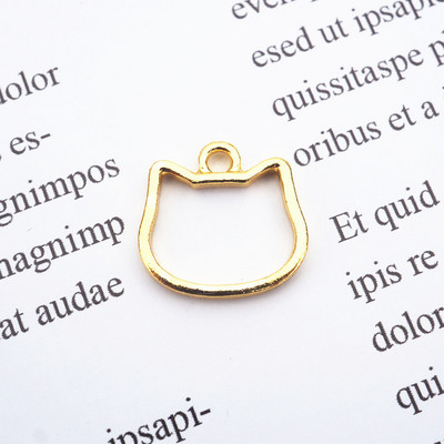 Mini arany UV gyanta alap nyitott keret, epoxi forma fém bűbáj ékszer medál keret nyaklánc kiegészítők barkács kézműves szerszám