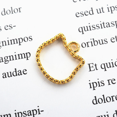 Mini arany UV gyanta alap nyitott keret, epoxi forma fém bűbáj ékszer medál keret nyaklánc kiegészítők barkács kézműves szerszám