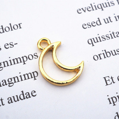 Mini arany UV gyanta alap nyitott keret, epoxi forma fém bűbáj ékszer medál keret nyaklánc kiegészítők barkács kézműves szerszám