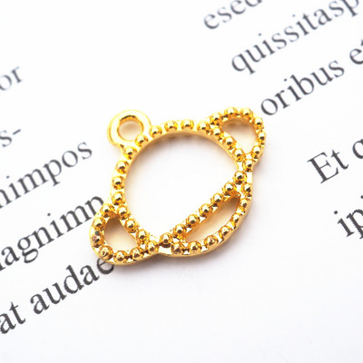 Mini arany UV gyanta alap nyitott keret, epoxi forma fém bűbáj ékszer medál keret nyaklánc kiegészítők barkács kézműves szerszám