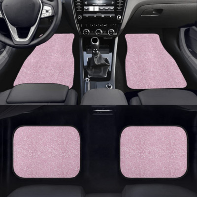 STUOARTE Pink Bling Print Fashion autós padlószőnyegek kisteherautó terepjárókhoz, 4 darab univerzálisan illeszkedő első és hátsó padlóbetét