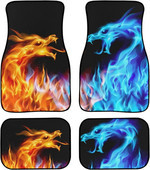 AFPANQZ Cool Dragon Design autós padlószőnyeg teljes készlet 4 első és hátsó padlószőnyeg Védelem SUV teherautó furgonok limuzinok gumi