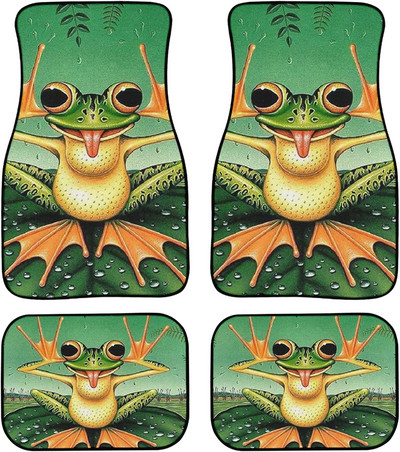 AFPANQZ Cool Dragon Design autós padlószőnyeg teljes készlet 4 első és hátsó padlószőnyeg Védelem SUV teherautó furgonok limuzinok gumi