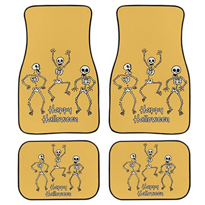 Γυναικεία πατάκια αυτοκινήτου 4 τεμαχίων, Αξεσουάρ αυτοκινήτου με στάμπα λουλουδιών κόκκινου τριαντάφυλλου Χαλί από καουτσούκ δαπέδου Προστασία παντός καιρού για αυτοκίνητο