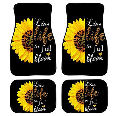 Πλήρες σετ 4 τεμαχίων Πατάκια αυτοκινήτου Πεταλούδες Λαστιχένια Πατάκια Αυτοκινήτου Πίσω Κουβέρτες Μπροστινά Πίσω Πόδι, Universal Εφαρμογή για Sedan