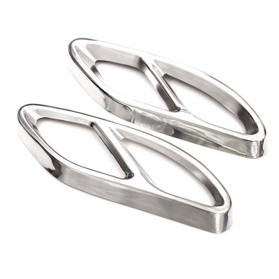 2db autóalkatrész Mercedes Benz GLC C E-Class C207 Coupe 2014-2017 W212 W213 W205 X253 C180 C200 fényes fekete acél kipufogó burkolatokhoz