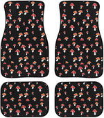 Dodaci za dekoraciju automobila 4-dijelne patosnice za automobile, slatki print gljiva Automobilske tepisi Gumene neklizajuće patosnice Univerzalne