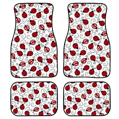 Dodaci za dekoraciju automobila 4-dijelne patosnice za automobile, slatki print gljiva Automobilske tepisi Gumene neklizajuće patosnice Univerzalne