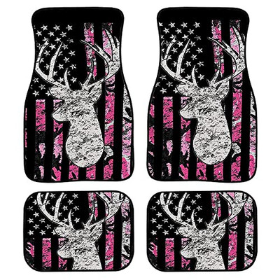 Dodaci za dekoraciju automobila 4-dijelne patosnice za automobile, slatki print gljiva Automobilske tepisi Gumene neklizajuće patosnice Univerzalne