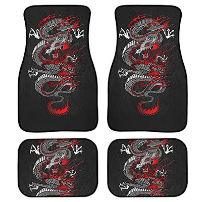 Dodaci za dekoraciju automobila 4-dijelne patosnice za automobile, slatki print gljiva Automobilske tepisi Gumene neklizajuće patosnice Univerzalne