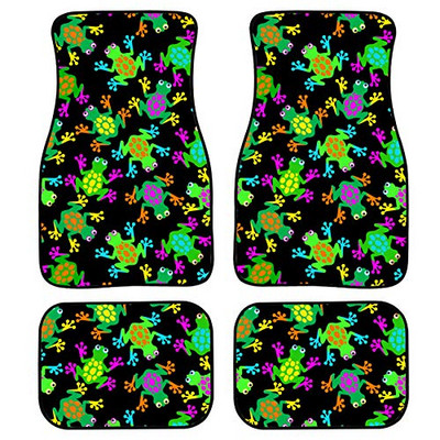 Dodaci za dekoraciju automobila 4-dijelne patosnice za automobile, slatki print gljiva Automobilske tepisi Gumene neklizajuće patosnice Univerzalne