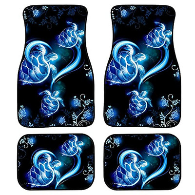 Dodaci za dekoraciju automobila 4-dijelne patosnice za automobile, slatki print gljiva Automobilske tepisi Gumene neklizajuće patosnice Univerzalne