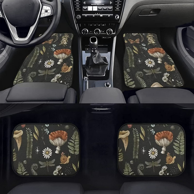 PZZ BEACH Gomba autós padlószőnyegek teljes készlet női férfi autódekorációs védő csúszásmentes univerzális 4 részes