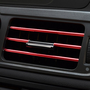 SRXTZM 20 cm stilizirana obloga za automobil Ukrasna traka za izlaz zraka Rešetka unutrašnjeg ventilacijskog otvora Prekidač Obloga ruba Ukrasna traka za izlaz DIY 10 kom