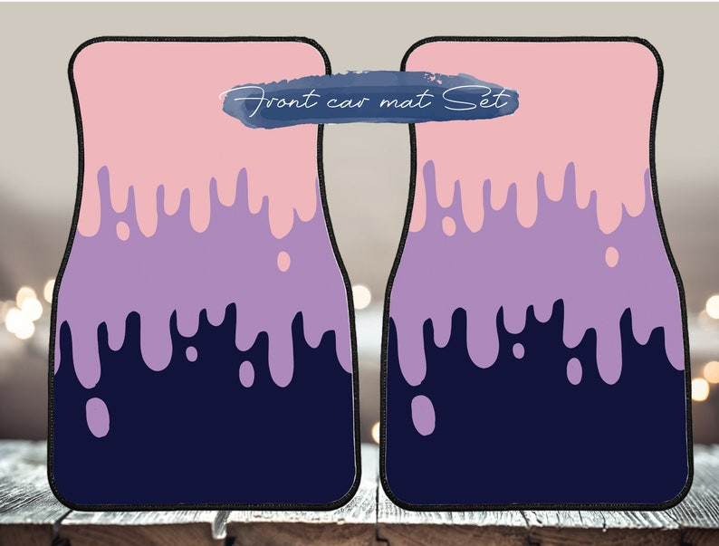 Covoraș cu picurare de vopsea Kawaii goth, decor interior drăguț mov pastel, accesorii drăguțe goth, covorașe pentru femei, kawaii c