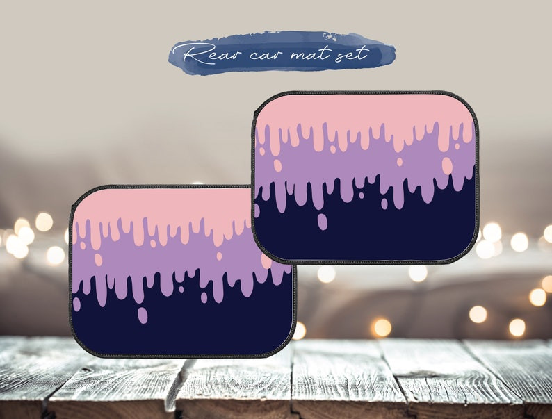 Covoraș cu picurare de vopsea Kawaii goth, decor interior drăguț mov pastel, accesorii drăguțe goth, covorașe pentru femei, kawaii c