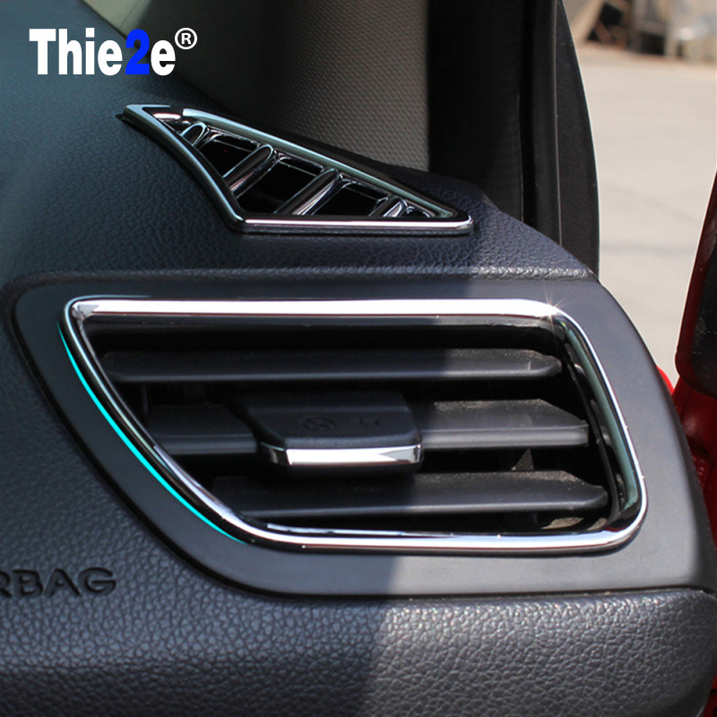 6PCS Za KIA RIO K2 2010-2016 ABS kromirana obloga poklopac izlaza klima uređaja unutarnja dekoracija prsten naljepnica