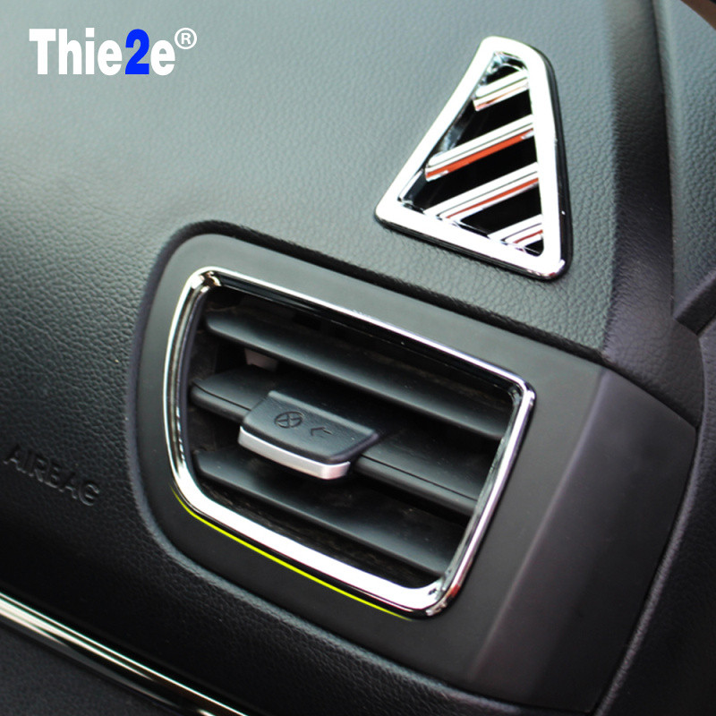 6PCS Za KIA RIO K2 2010-2016 ABS kromirana obloga poklopac izlaza klima uređaja unutarnja dekoracija prsten naljepnica
