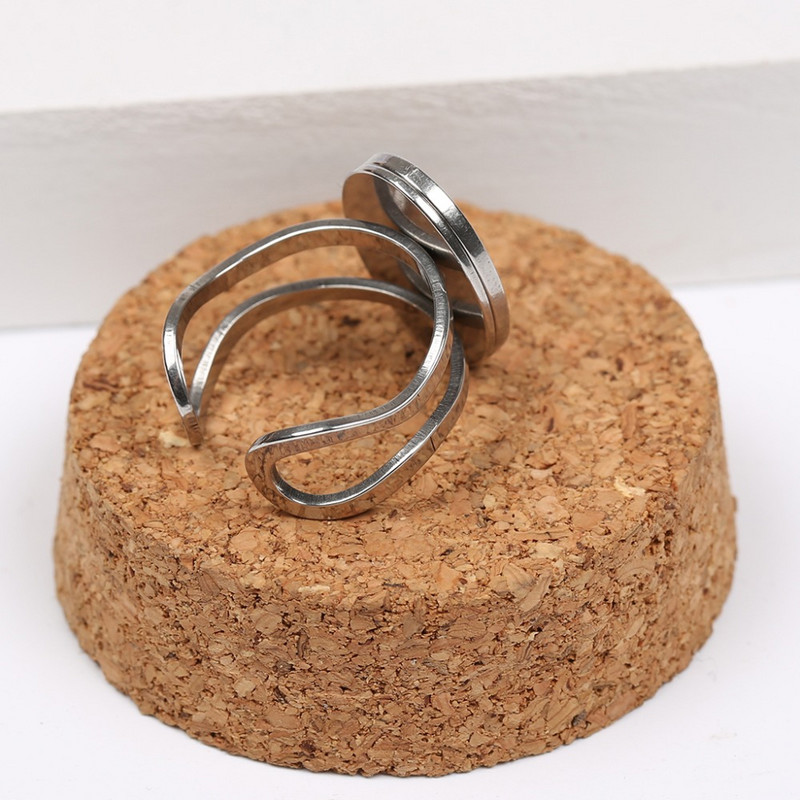 5db rozsdamentes acél fekete 13x18mm ovális cabochon gyűrű alap beállító blankok barkács előlap tálcák ujjas ékszerkészítéshez