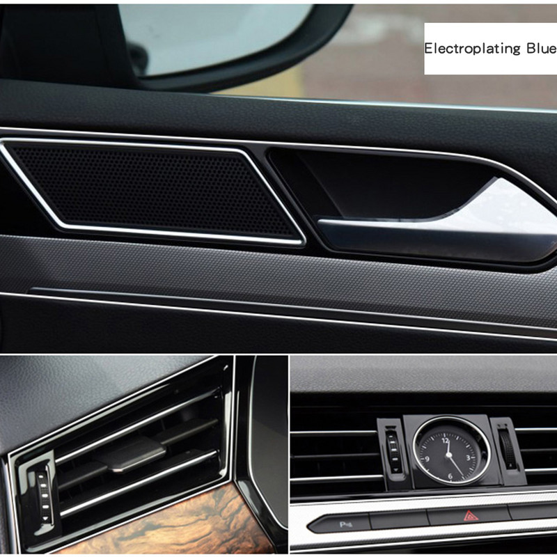 5M Εσωτερική διακόσμηση λωρίδα γραμμής χύτευσης επένδυσης πόρτας Edge ταμπλό Universal Auto Chrome Strip Εργαλείο DIY Αξεσουάρ στυλ αυτοκινήτου