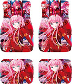 All Weather Darling in The franxx Covorașe pentru mașină Accesorii Interior 4 piese Inodor Zero Two Anime Covorașe f