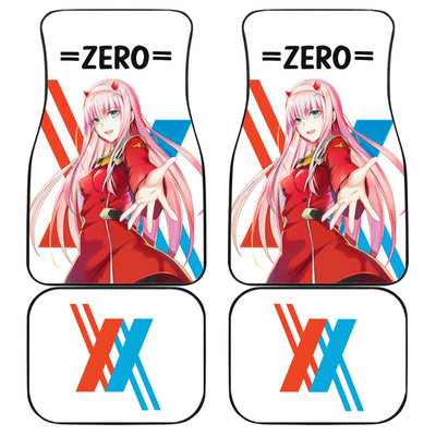 All Weather Darling in The franxx Covorașe pentru mașină Accesorii Interior 4 piese Inodor Zero Two Anime Covorașe f