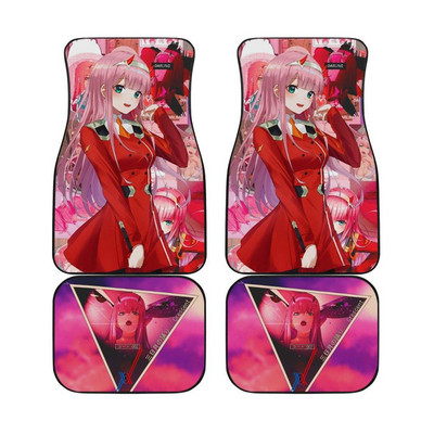All Weather Darling in The franxx Covorașe pentru mașină Accesorii Interior 4 piese Inodor Zero Two Anime Covorașe f