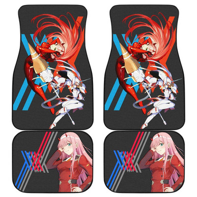 All Weather Darling in The franxx Covorașe pentru mașină Accesorii Interior 4 piese Inodor Zero Two Anime Covorașe f