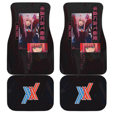 All Weather Darling in The franxx Covorașe pentru mașină Accesorii Interior 4 piese Inodor Zero Two Anime Covorașe f