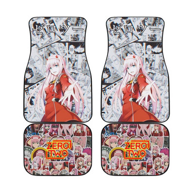 All Weather Darling in The franxx Covorașe pentru mașină Accesorii Interior 4 piese Inodor Zero Two Anime Covorașe f