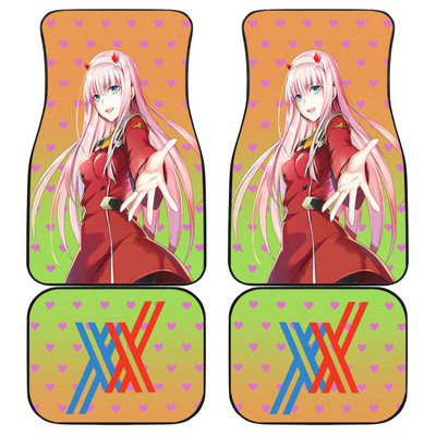 All Weather Darling in The franxx Covorașe pentru mașină Accesorii Interior 4 piese Inodor Zero Two Anime Covorașe f