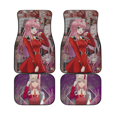 All Weather Darling in The franxx Covorașe pentru mașină Accesorii Interior 4 piese Inodor Zero Two Anime Covorașe f