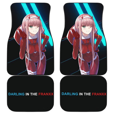 All Weather Darling in The franxx Covorașe pentru mașină Accesorii Interior 4 piese Inodor Zero Two Anime Covorașe f