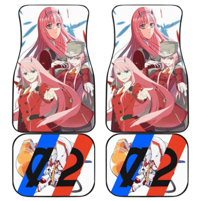 All Weather Darling in The franxx Covorașe pentru mașină Accesorii Interior 4 piese Inodor Zero Two Anime Covorașe f