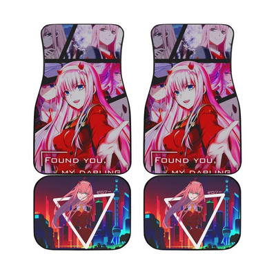 All Weather Darling in The franxx Covorașe pentru mașină Accesorii Interior 4 piese Inodor Zero Two Anime Covorașe f