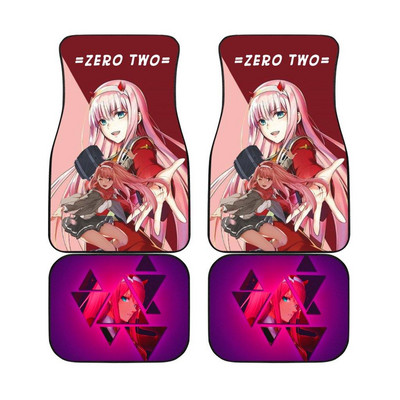 All Weather Darling in The franxx Covorașe pentru mașină Accesorii Interior 4 piese Inodor Zero Two Anime Covorașe f