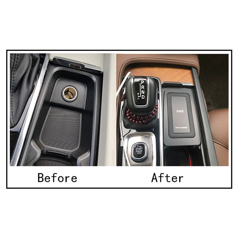 Încărcător fără fir QI pentru mașină pentru Volvo XC90 S90 V90 XC60 V60 C60 2018 2019 2020, accesorii pentru încărcător pentru telefon fără fir, placă de încărcare