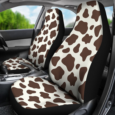 Huse scaun auto Cow Farmer (Set De 2) Huse scaune universale față pentru mașină și SUV Protector scaun personalizat Accesoriu mașină cu animale din desene animate