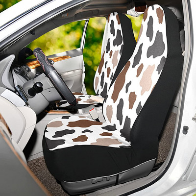 Huse scaun auto Cow Farmer (Set De 2) Huse scaune universale față pentru mașină și SUV Protector scaun personalizat Accesoriu mașină cu animale din desene animate
