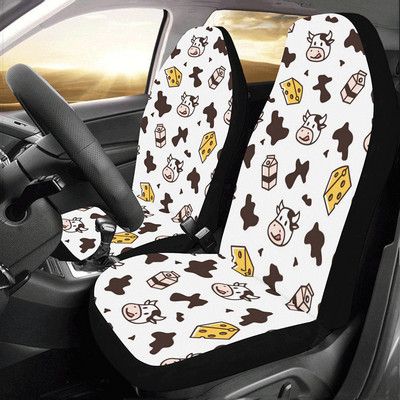 Huse scaun auto Cow Farmer (Set De 2) Huse scaune universale față pentru mașină și SUV Protector scaun personalizat Accesoriu mașină cu animale din desene animate
