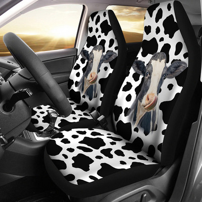 Huse scaun auto Cow Farmer (Set De 2) Huse scaune universale față pentru mașină și SUV Protector scaun personalizat Accesoriu mașină cu animale din desene animate