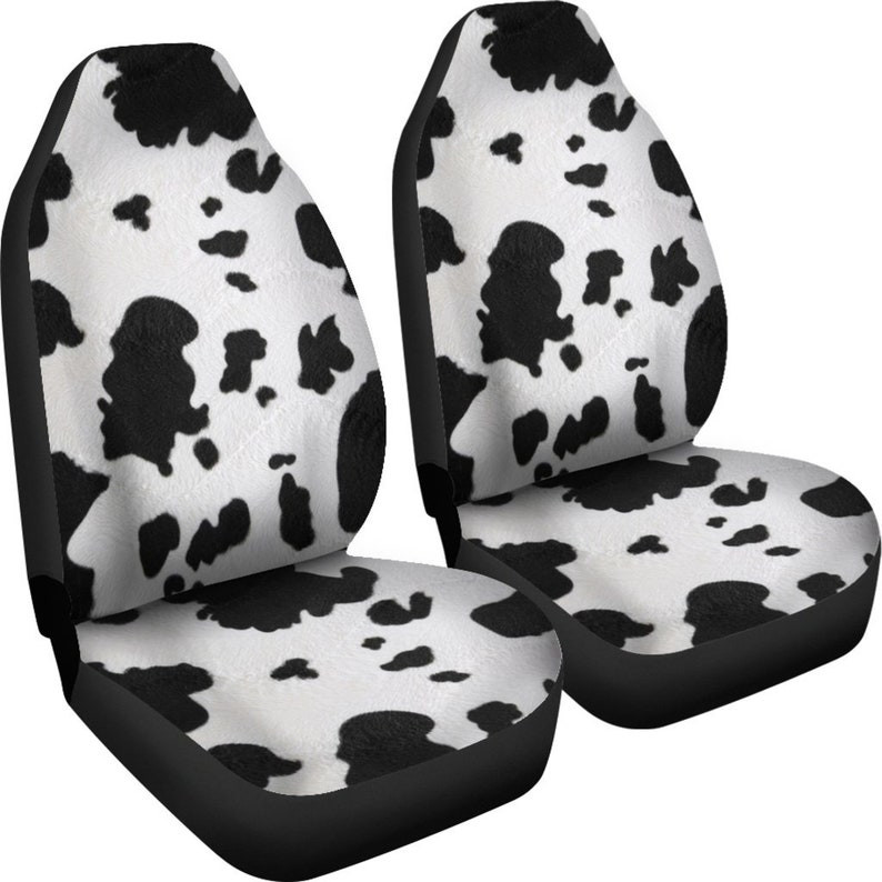 Huse scaun auto Cow Farmer (Set De 2) Huse scaune universale față pentru mașină și SUV Protector scaun personalizat Accesoriu mașină cu animale din desene animate