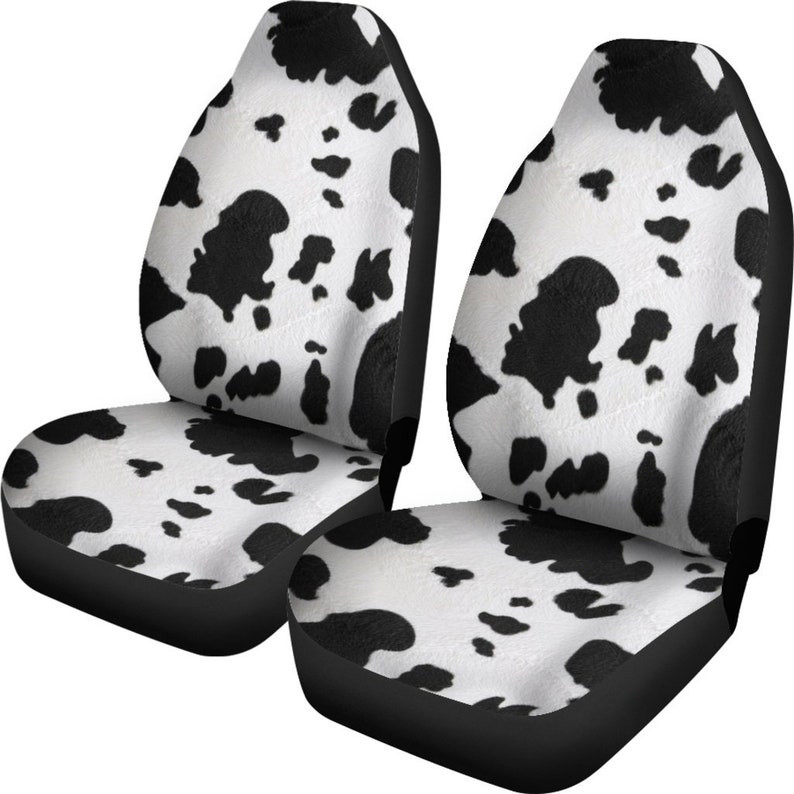 Huse scaun auto Cow Farmer (Set De 2) Huse scaune universale față pentru mașină și SUV Protector scaun personalizat Accesoriu mașină cu animale din desene animate
