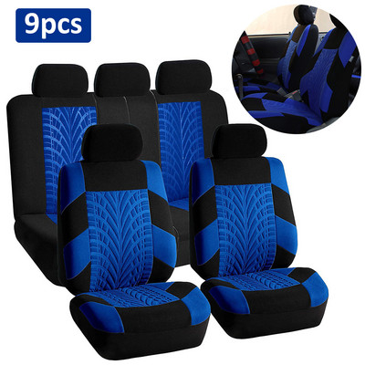 Univerzális autós üléshuzat készlet Első hátsó teljes ülés belső huzatok tartós légáteresztő léghálós szövet ülésvédelem Tartozékok