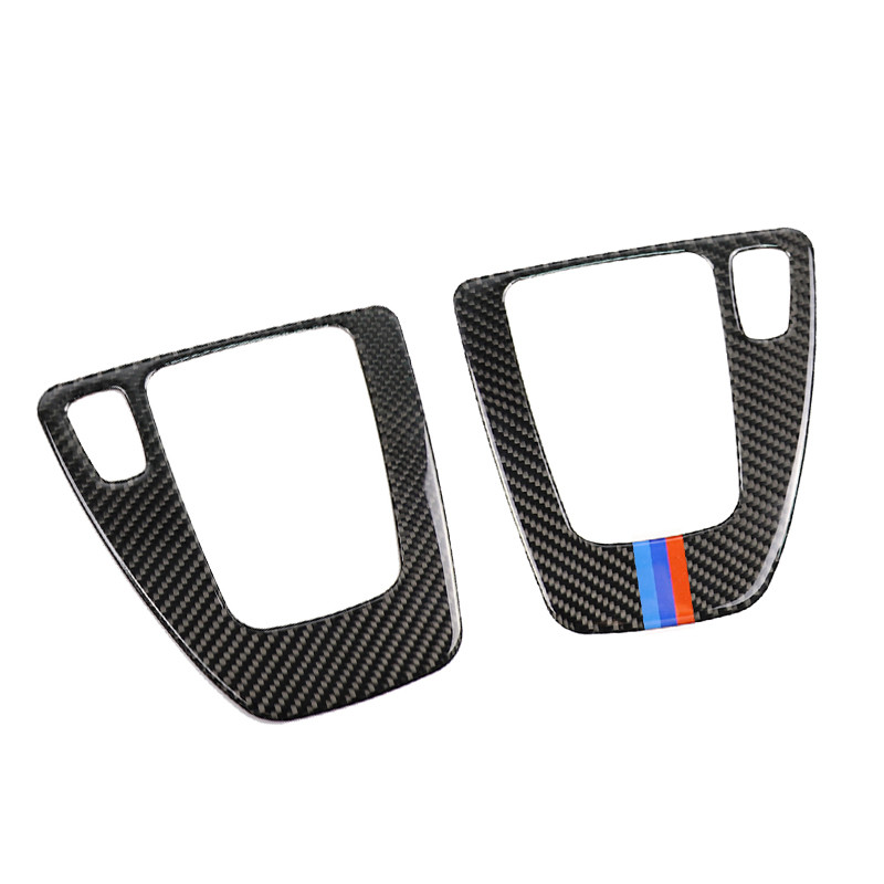 Car styling din fibră de carbon reală pentru panoul de control al schimbătorului de viteze, ornament autocolant pentru BMW seria 3 E90 E92 e93 2005-2009 2010 2011 2012