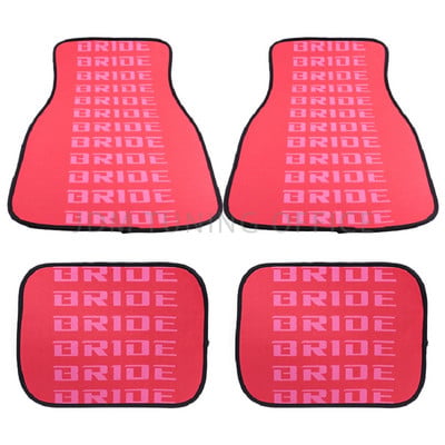 4db BRIDE Fabric Anime autós padlószőnyeg Protector JDM Racing stílusú univerzális vízálló, csúszásmentes autó belső szőnyegek