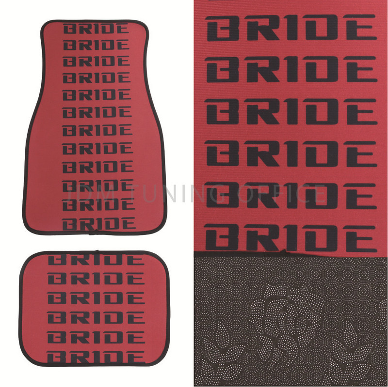 4db BRIDE Fabric Anime autós padlószőnyeg Protector JDM Racing stílusú univerzális vízálló, csúszásmentes autó belső szőnyegek