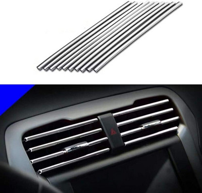 10 bucăți 20 cm priză pentru aer condiționat mașină decorativă în formă de U benzi decorative pentru decorațiuni universale pentru stilul mașinii pentru interior