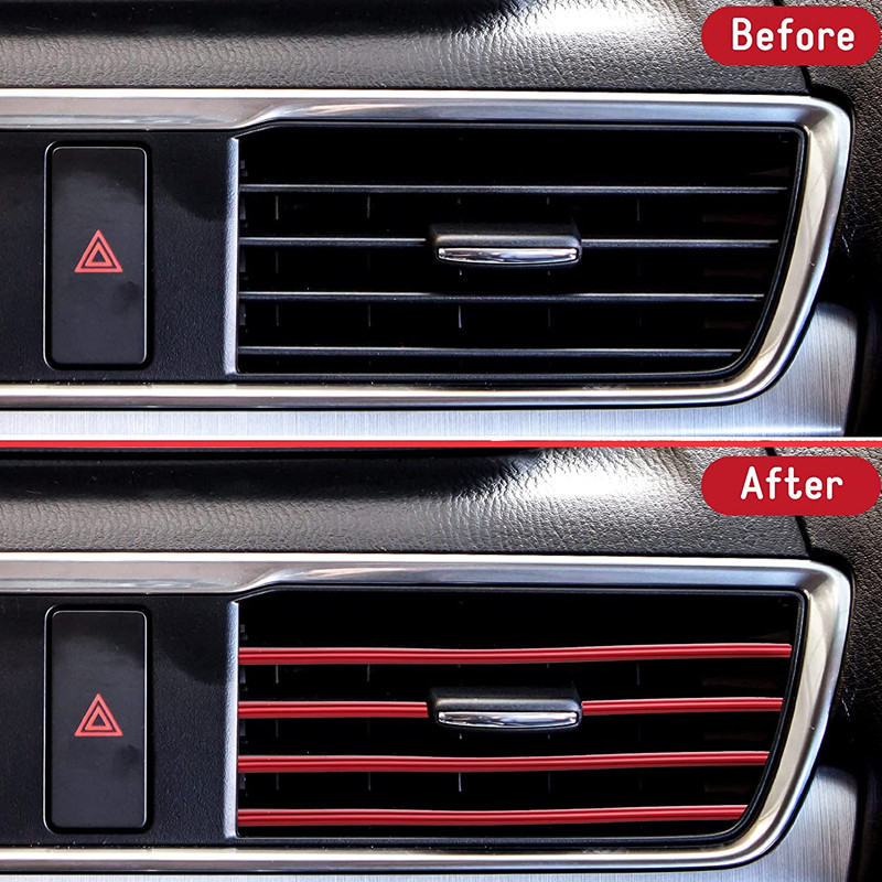 10 tk 20 cm auto konditsioneeri väljalaskeava Dekoratiivne U-kujuline vormimisliistud dekoratiivribad Decor Universaalne auto stiil, sisekujundus