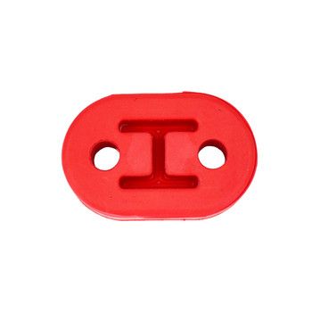 Диаметър 11 mm 2 дупки Универсална автомобилна гумена задна тръба Монтажни скоби Закачалка Изолатор Червен Черен